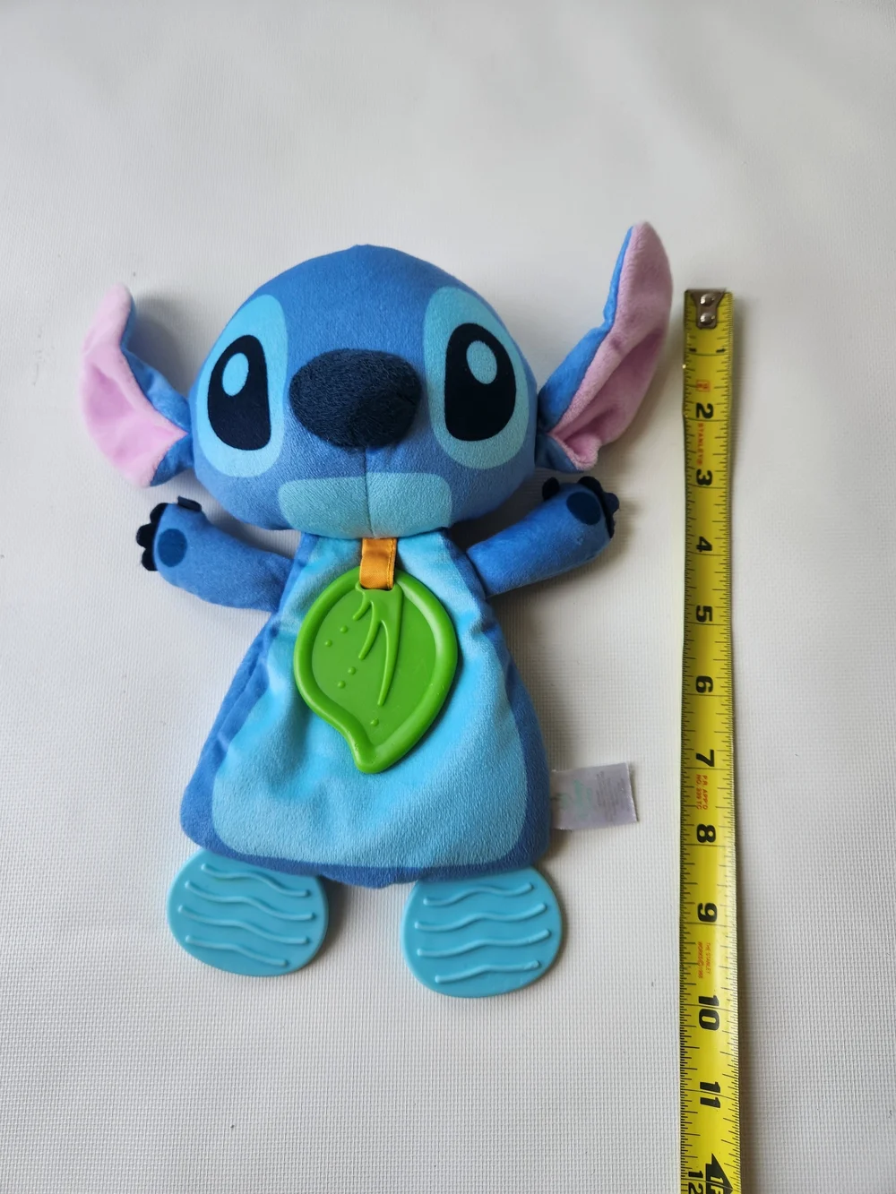Disney Stitch Baby Crinkle Toy Infant Toddler Leaf Teether Security Lovey Plush - Picture 3 of 4